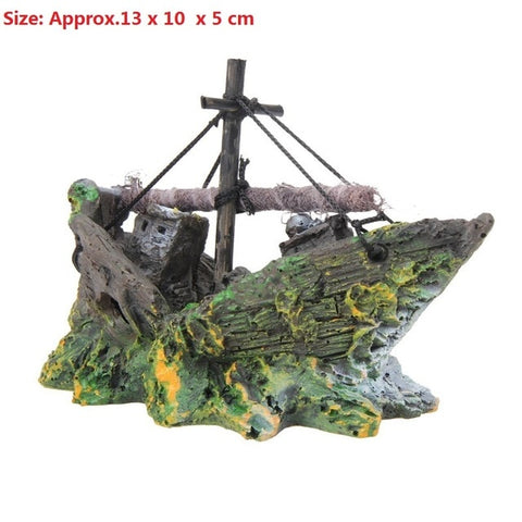 Image of Aquarium Wreck Sunk Ship Ornament