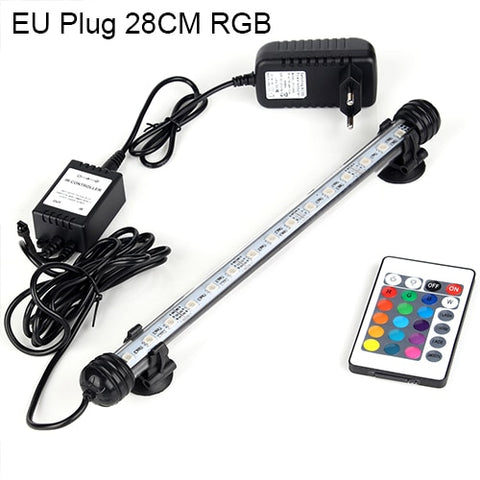 Image of 18-48cm EU US Plug RGB Remote Aquarium LED Light