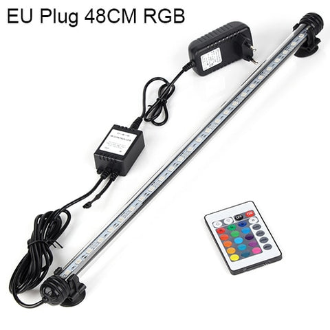 Image of 18-48cm EU US Plug RGB Remote Aquarium LED Light