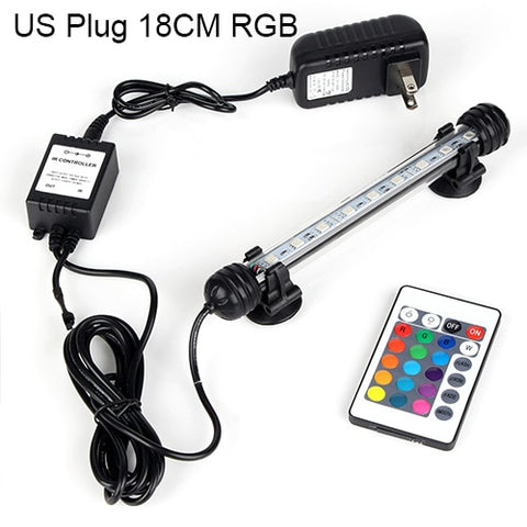 Image of 18-48cm EU US Plug RGB Remote Aquarium LED Light