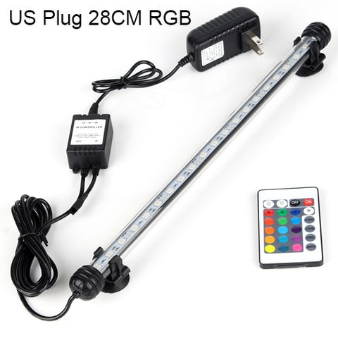 Image of 18-48cm EU US Plug RGB Remote Aquarium LED Light