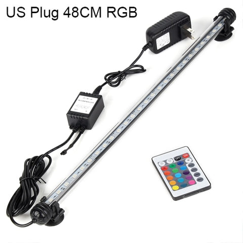 Image of 18-48cm EU US Plug RGB Remote Aquarium LED Light