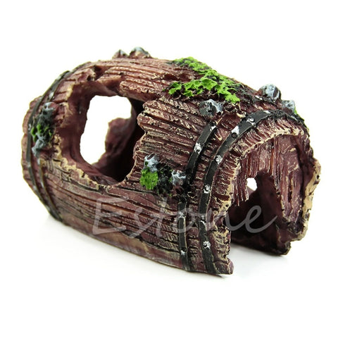 Image of Aquarium Barrel Ornament Landscaping Decoration