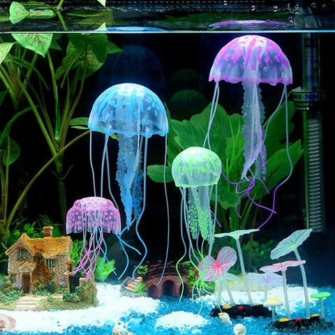 Image of Glowing Effect Swimming Jellyfish Ornament