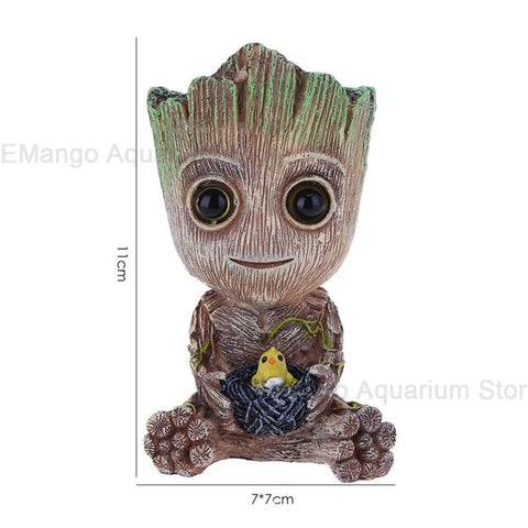 Image of Mini Tree Shape Aquarium Decoration Driftwood Ornament Air Pump