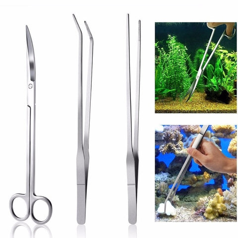Image of 3/5Pcs Aquarium Stainless Steel Maintenance Tool