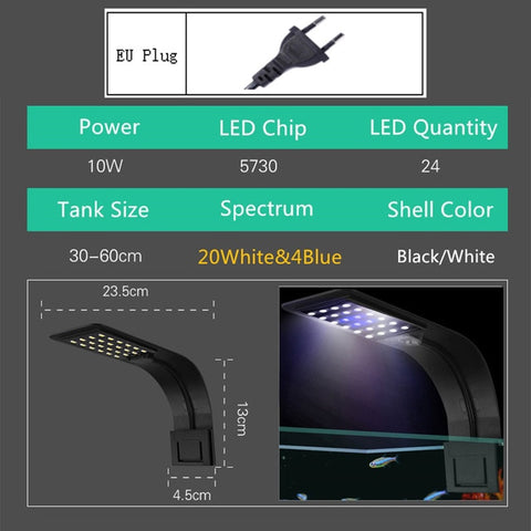 Image of Super Slim LED Aquarium Lights Clip-on 5W/10W/15W