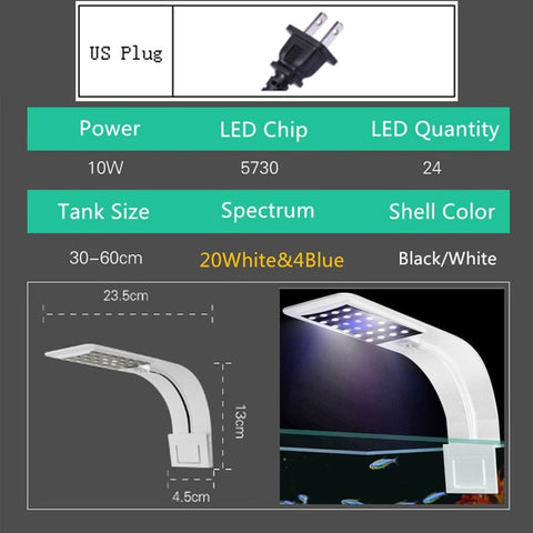 Image of Super Slim LED Aquarium Lights Clip-on 5W/10W/15W