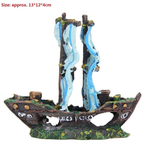 Image of Aquarium Wreck Sunk Ship Ornament