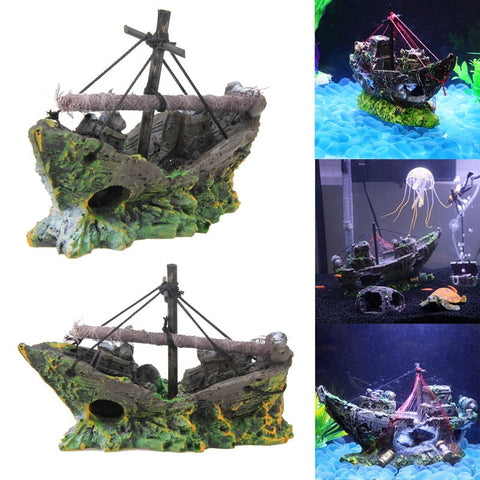 Image of Aquarium Wreck Sunk Ship Ornament