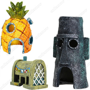 SpongeBob & Squidward House Pineapple Cartoon House Ornament