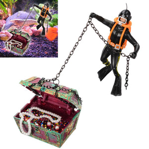 Air Action Diver Hunter Treasure Chest Landscape Ornaments